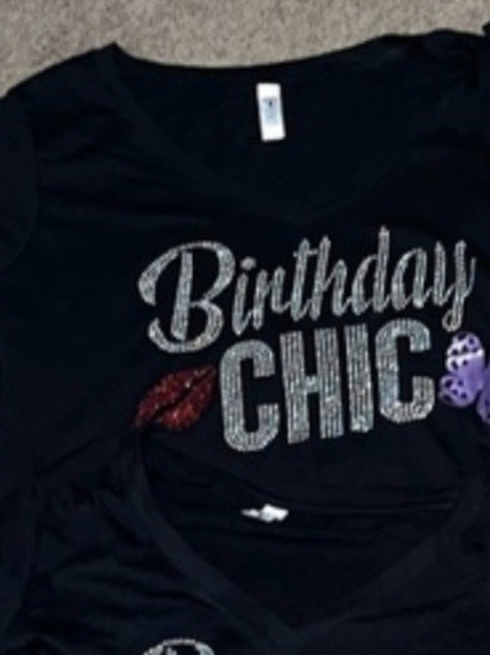 & Other Stories Black 'Birthday Chic' Sparkle Tee